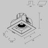 Встраиваемый светильник MAYTONI METAL MODERNDL008-12W2,7-3-4K-B